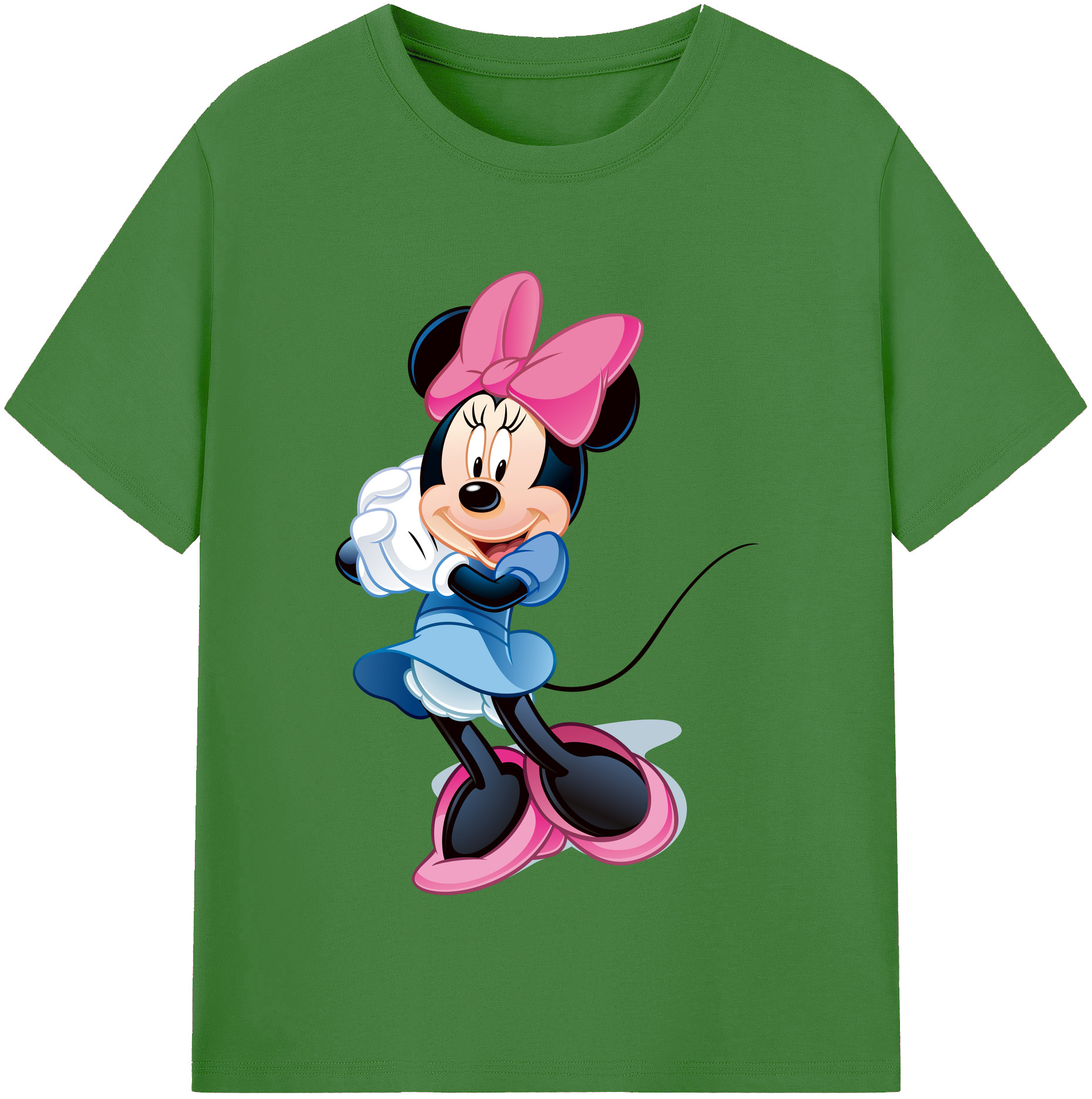 （画像用） ミッキーマウス Mickey Mouse レディースカジュアルプリントTシャツ（綿100％）